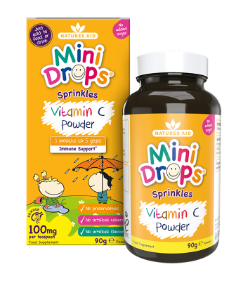 Natures Aid Mini Drops Sprinkles Vitamin C Powder 90g
